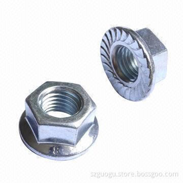 Hex Flange Nuts with Steel, Iron, Brass, Eco-friendly